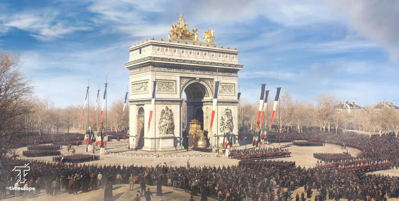 Reconstitution 3D Timescope pour l'Arc de Triomphe