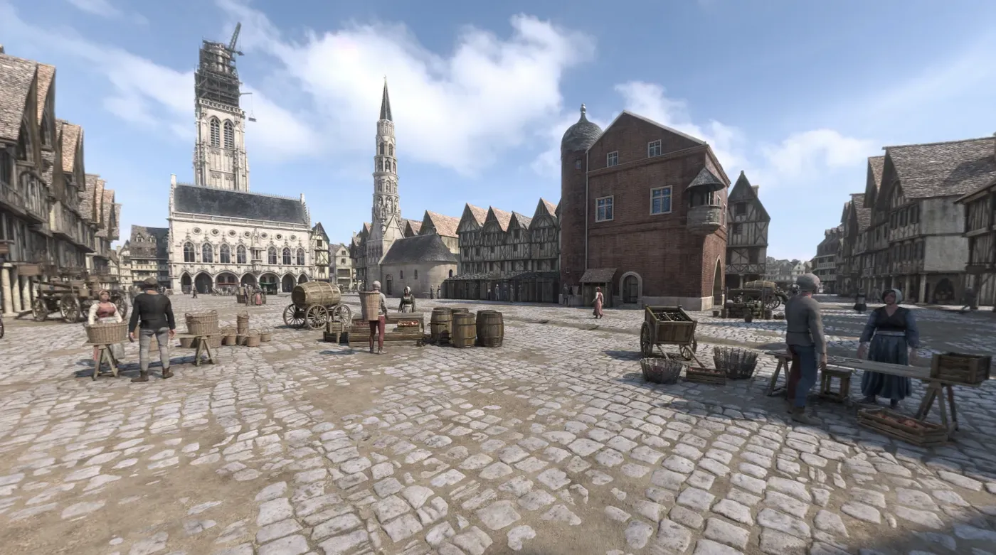 Timescope 3D reconstruction: the Place des Héros in Arras in 1518