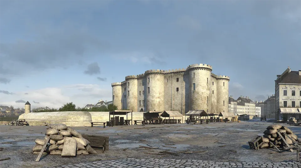 La Bastille au matin du 14 juillet 1789, reconstitution 3D Timescope