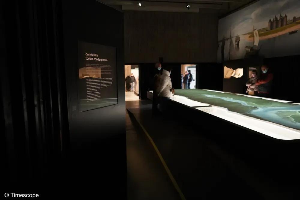 La maqueta interactiva de la exposición «El Zwin perdido» © Timescope