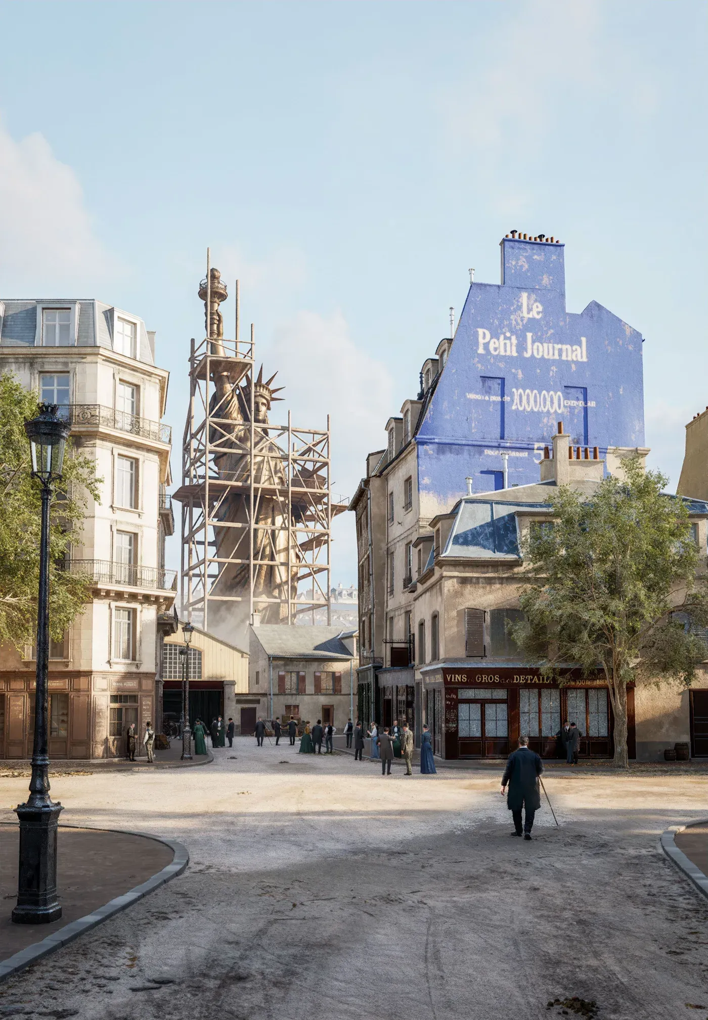 La statue de la Liberté rue de Chazelles, reconstituée en 3D par Timescope