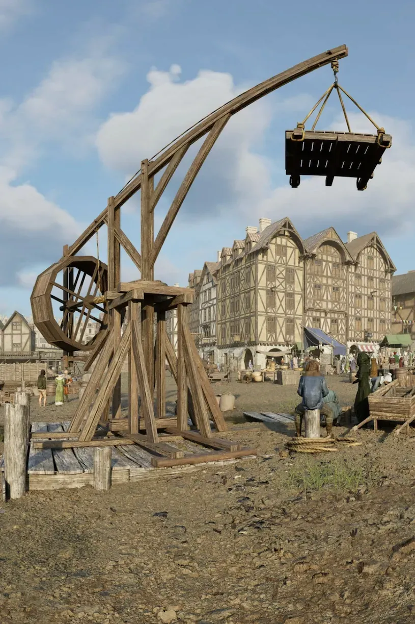 grue sur la place