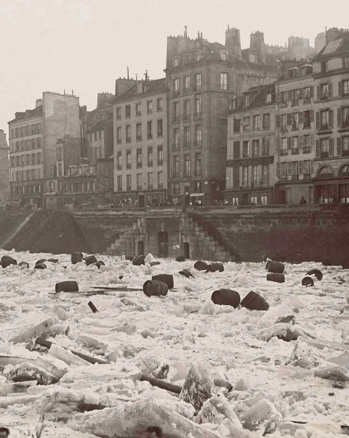 Photo de la Seine gelée