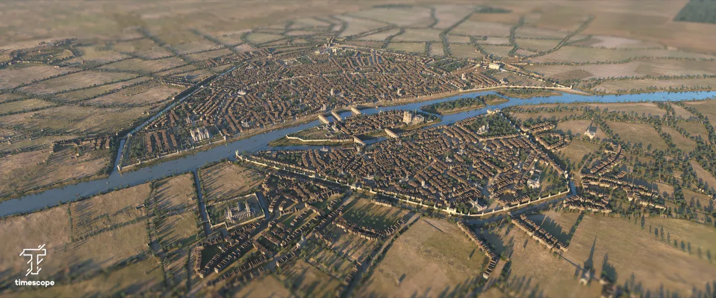 Vue Magnicity depuis la tour Montparnasse : le Paris du Moyen Âge