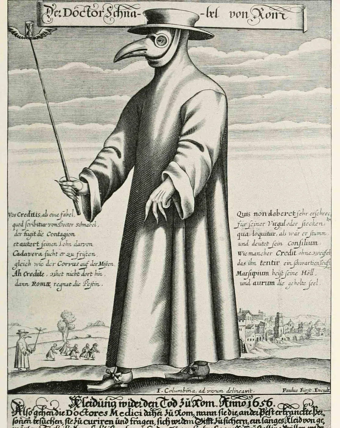 Image d'archive du costume pendant la peste noire