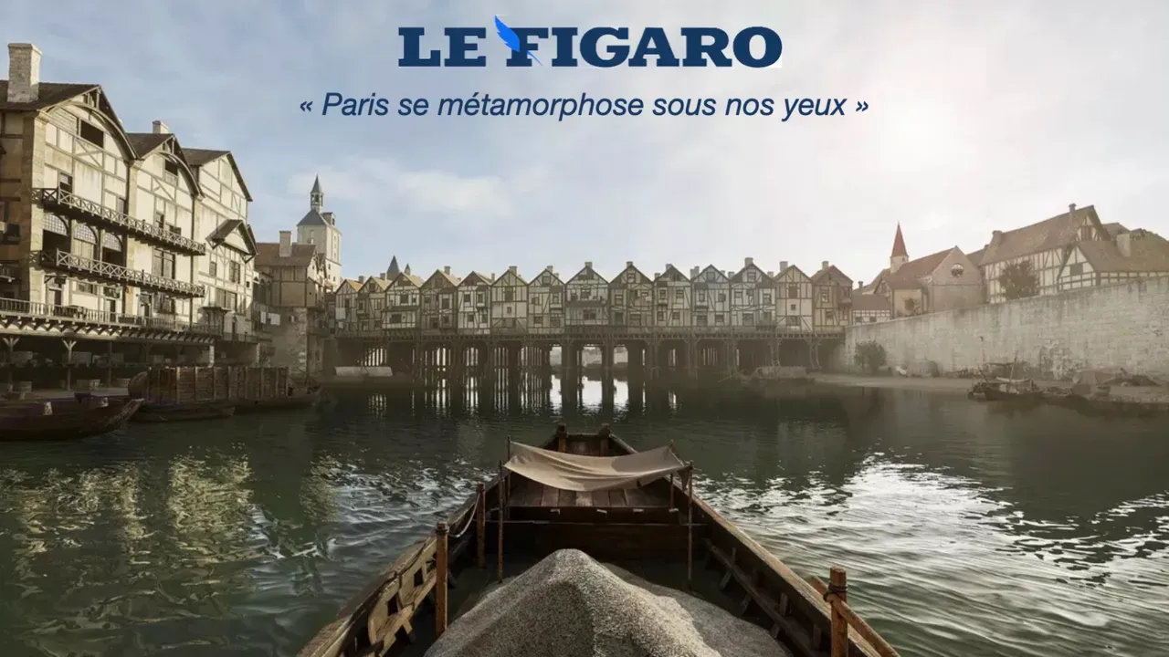 « Paris se métamorphose sous nos yeux » — Le Paris médiéval reconstitué par Timescope, vu depuis la Seine