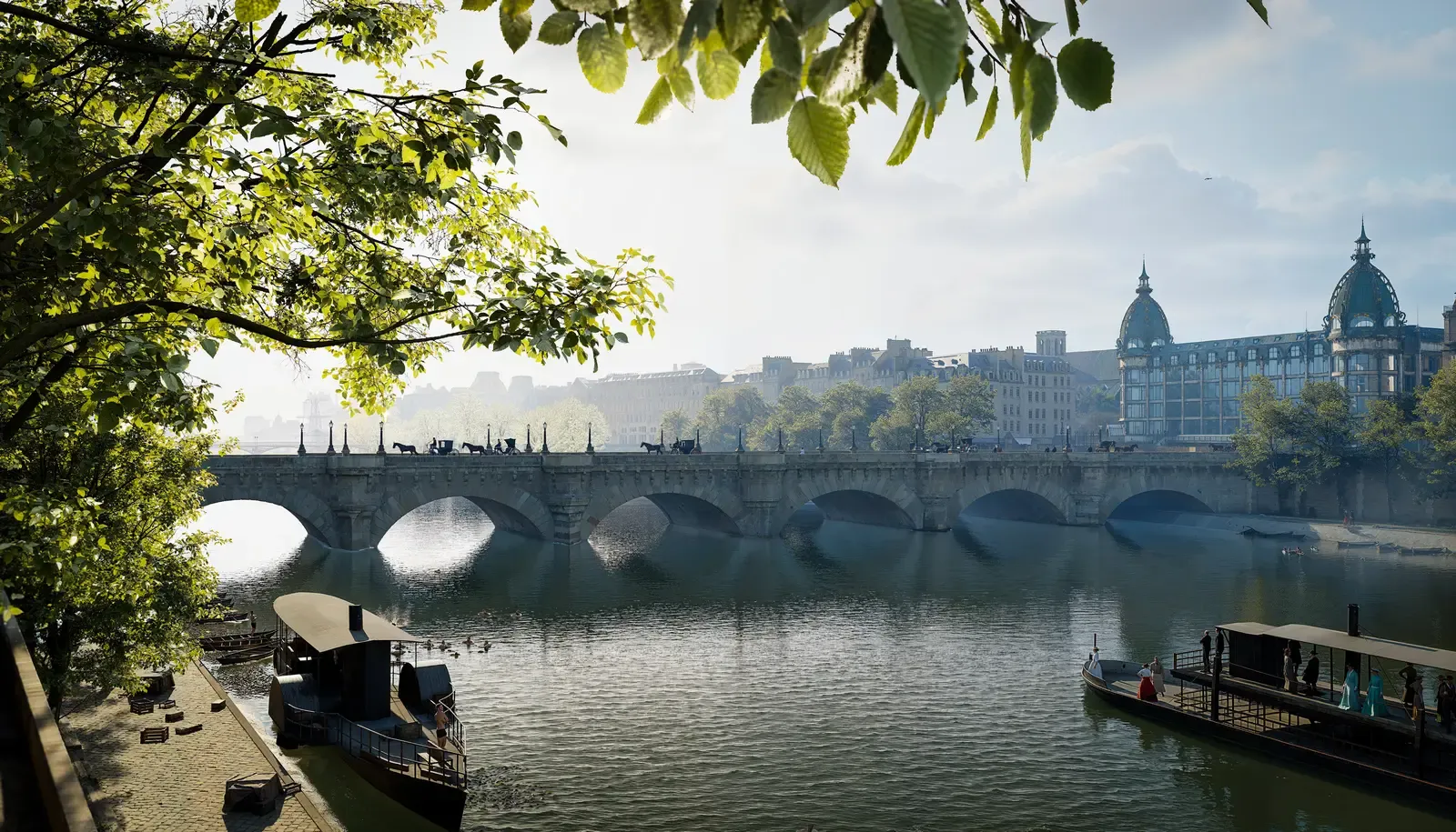 La Seine vue depuis un bateau, au fil des siècles