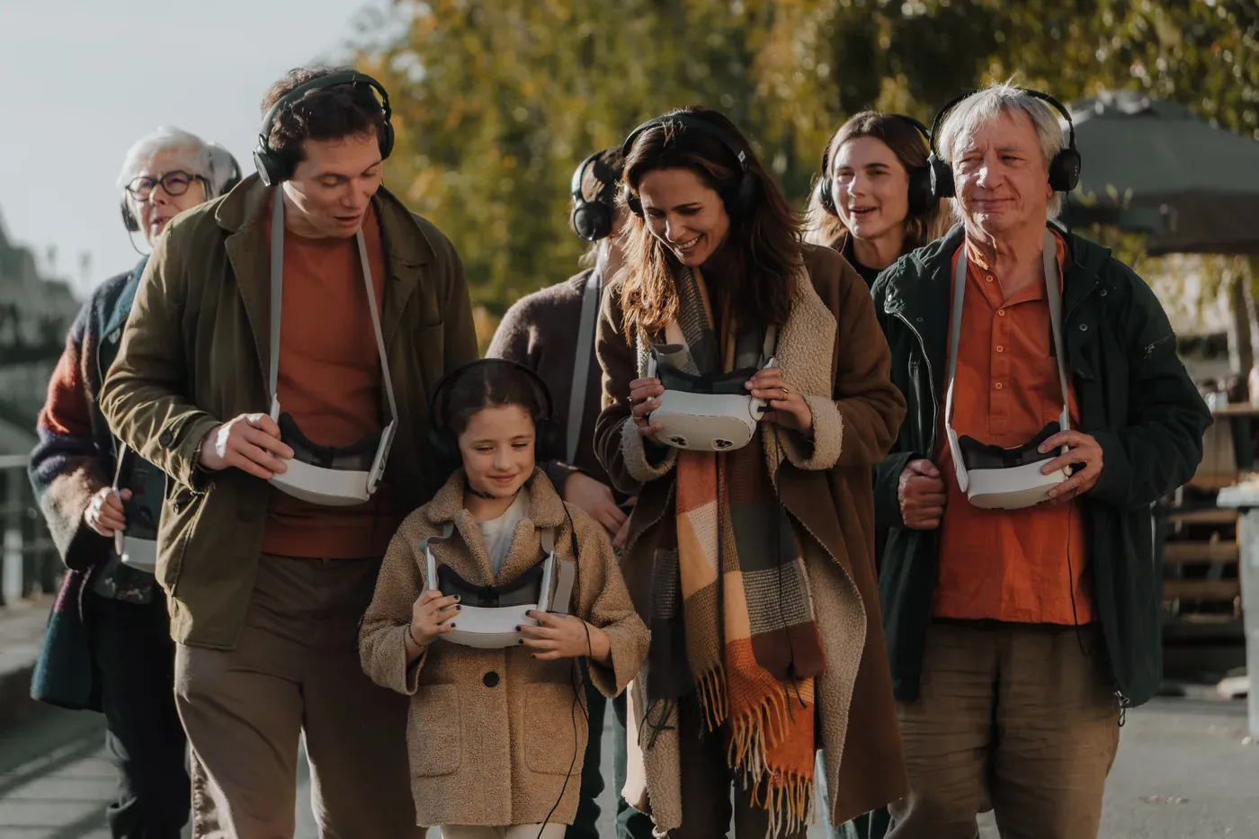 En famille, Jumelles en main — visiteurs en réalité virtuelle avec Timescope