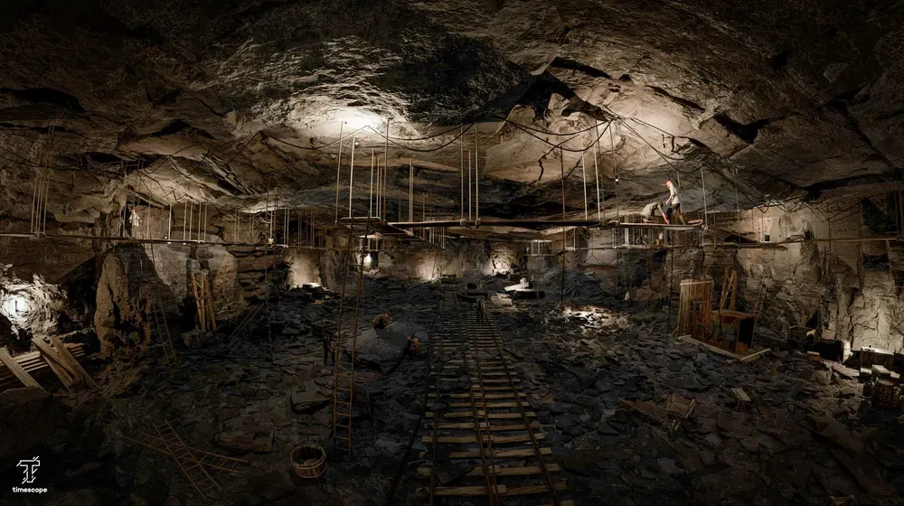 Reconstrucción 3D de Timescope: una galería subterránea de las canteras en actividad